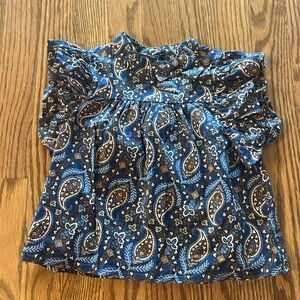 Janie and Jack toddler girls Paisley top. 2T